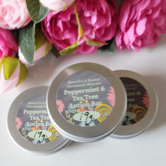 Peppermint and Tea Tree Solid Lotion Bar in a Tin - Picture 2 of 3